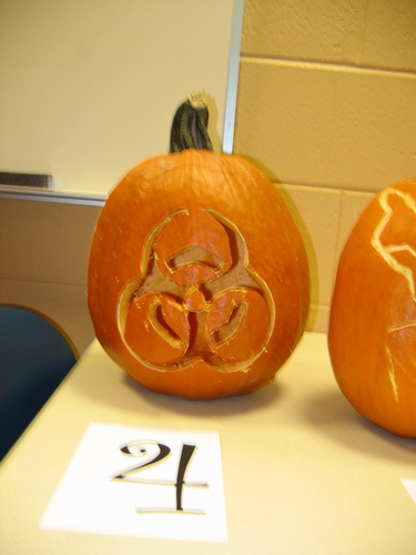 pumpkin carving Dow biohazard