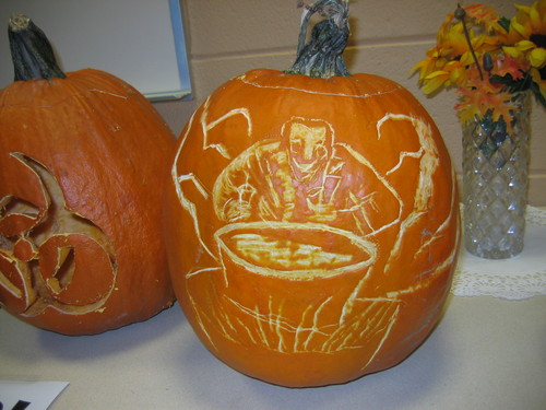 pumpkin carving Dow mad scientist